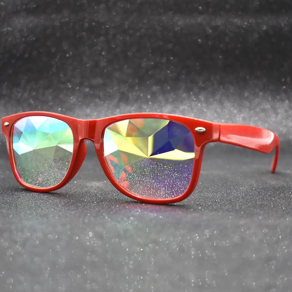 Unisex Psychedelic Polycarbonate Prism Mirror Discofrog Sunglasses.
