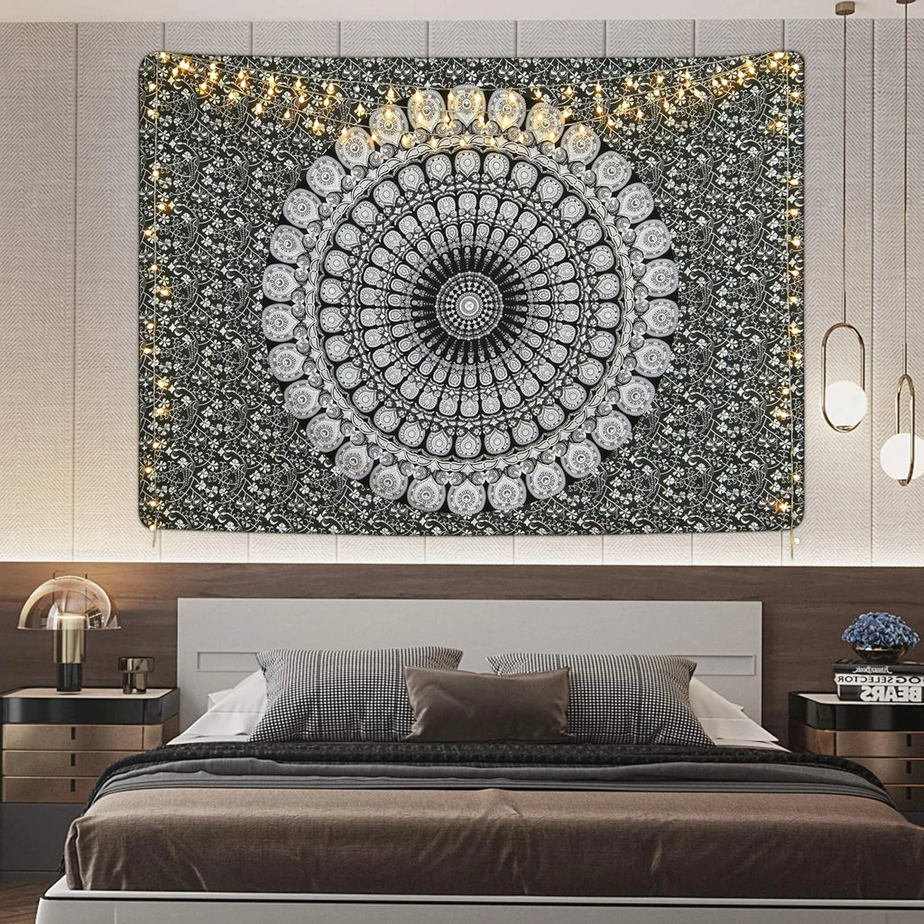 VIKAMA Psychedelic American Mandala Tapestry