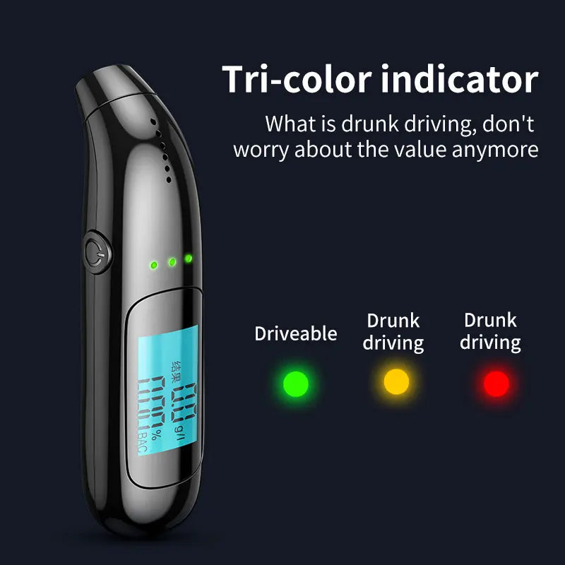 Rechargeable Professional Alcohol Detector with LCD Display