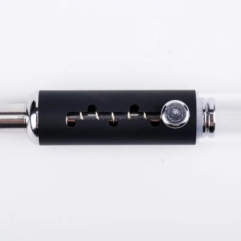 5-Level Adjustable Metal Pipe with Glass Tube | Reusable EDG Dry Burn Pipe with filter | Load a few grams and go.  Pack and push 5 different levels of Herb to the front.  Pushes Ashes out and pushes new green to the front.  Festival Must Have! 💨Anything!