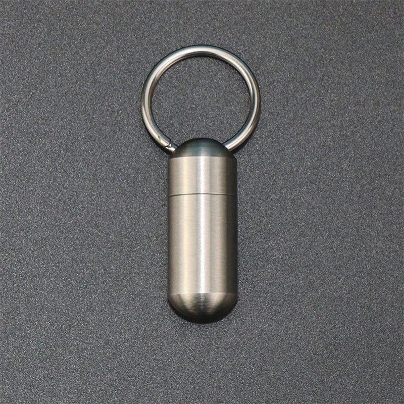 New Mini Outdoor Waterproof Stainless Steel Pill Container.