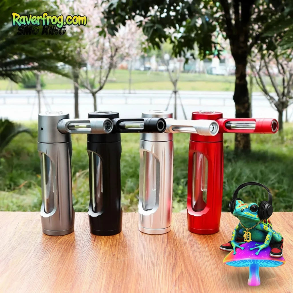 Ultra-Premium Portable Sealed Metal Water Pipe with 155mm Glass Bowls.  All Glass and Metal.  💨 Anything!