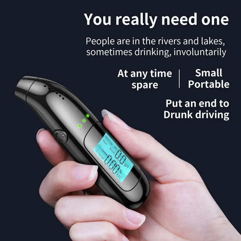 Rechargeable Professional Alcohol Detector with LCD Display