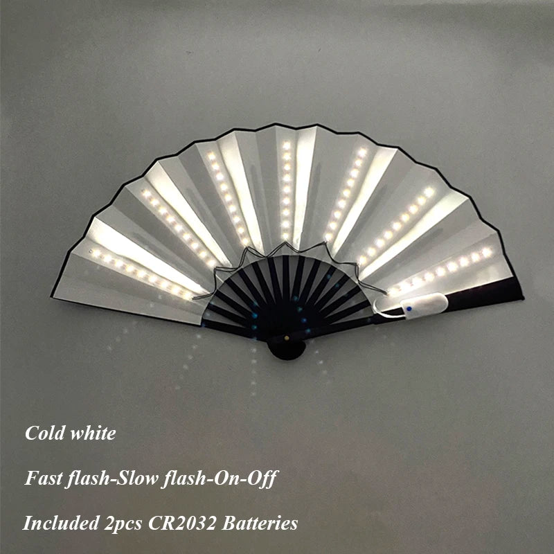 Rechargeable LED Rave Fan.  Color Modes.  Long Battery Life.