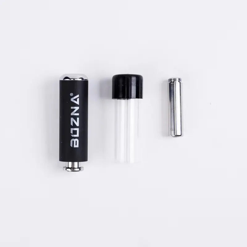 5-Level Adjustable Metal Pipe with Glass Tube | Reusable EDG Dry Burn Pipe with filter | Load a few grams and go.  Pack and push 5 different levels of Herb to the front.  Pushes Ashes out and pushes new green to the front.  Festival Must Have! 💨Anything!