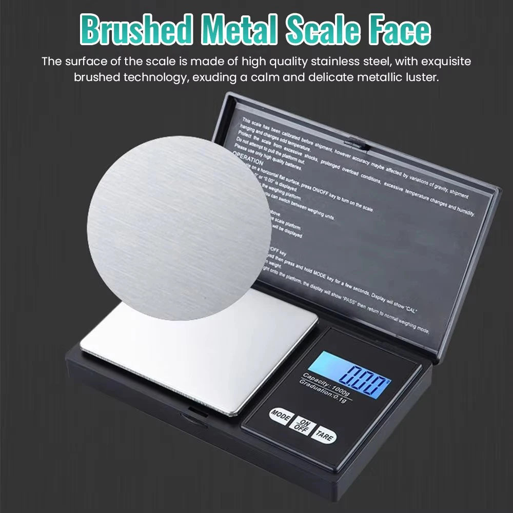 High Precision Mini Electronic Scale. Accuracy Range .1G - 1000G With LCD Display