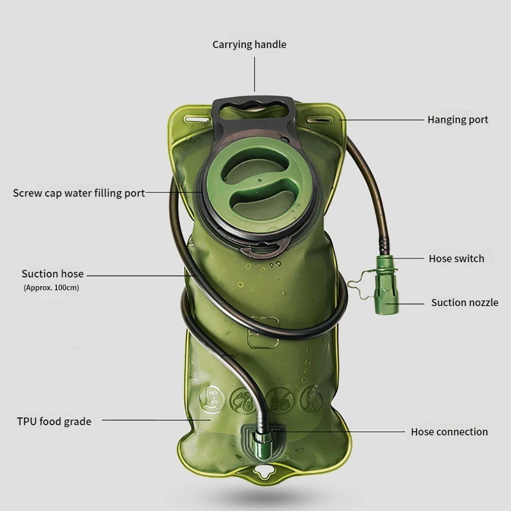 Water Bladder Hydration Backpack 2L Large Capacity EVA Water Bags