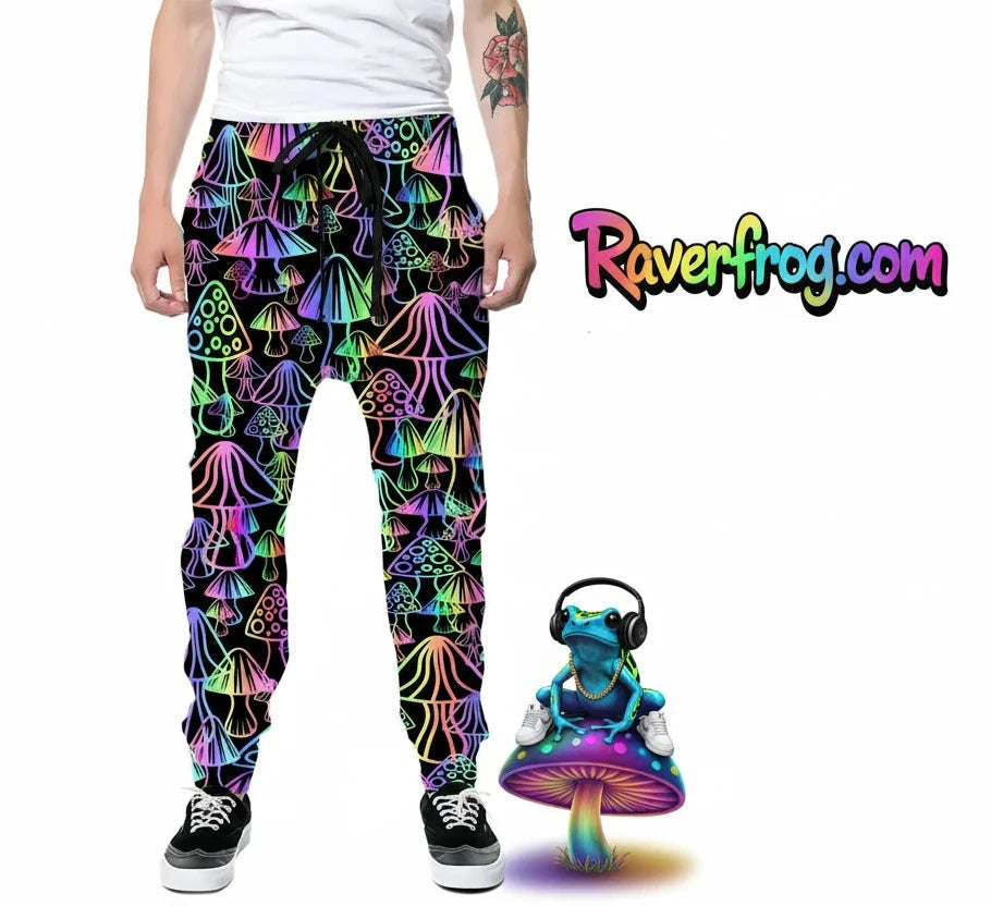 Psychedelic Magic Mushroom Matching Outfit.  High-Definition Colorful 3D Print.  Premium Durable Material.