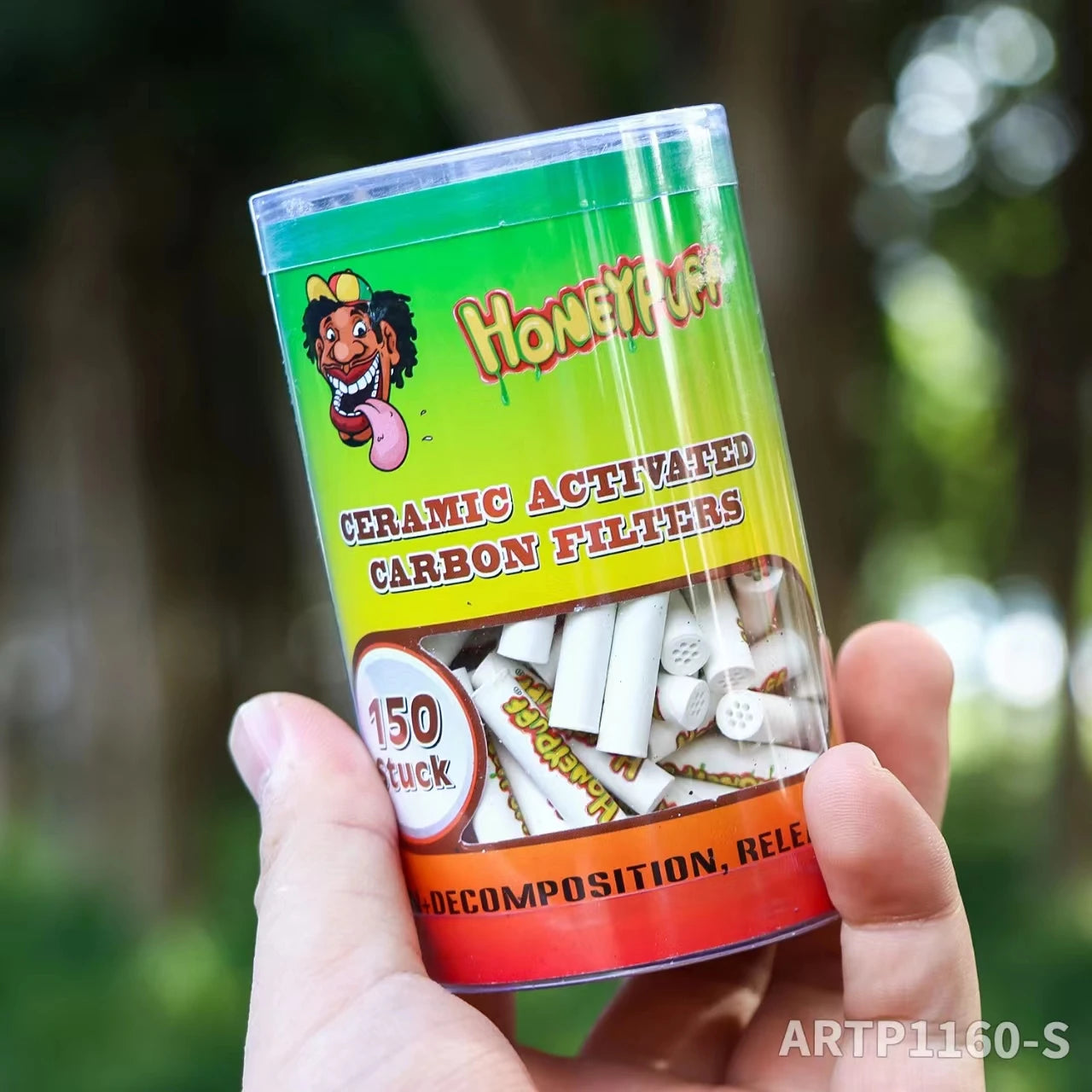 HONEYPUFF BULK 150pcs 6mm Ceramic Activated Carbon Smoking Filter Tips