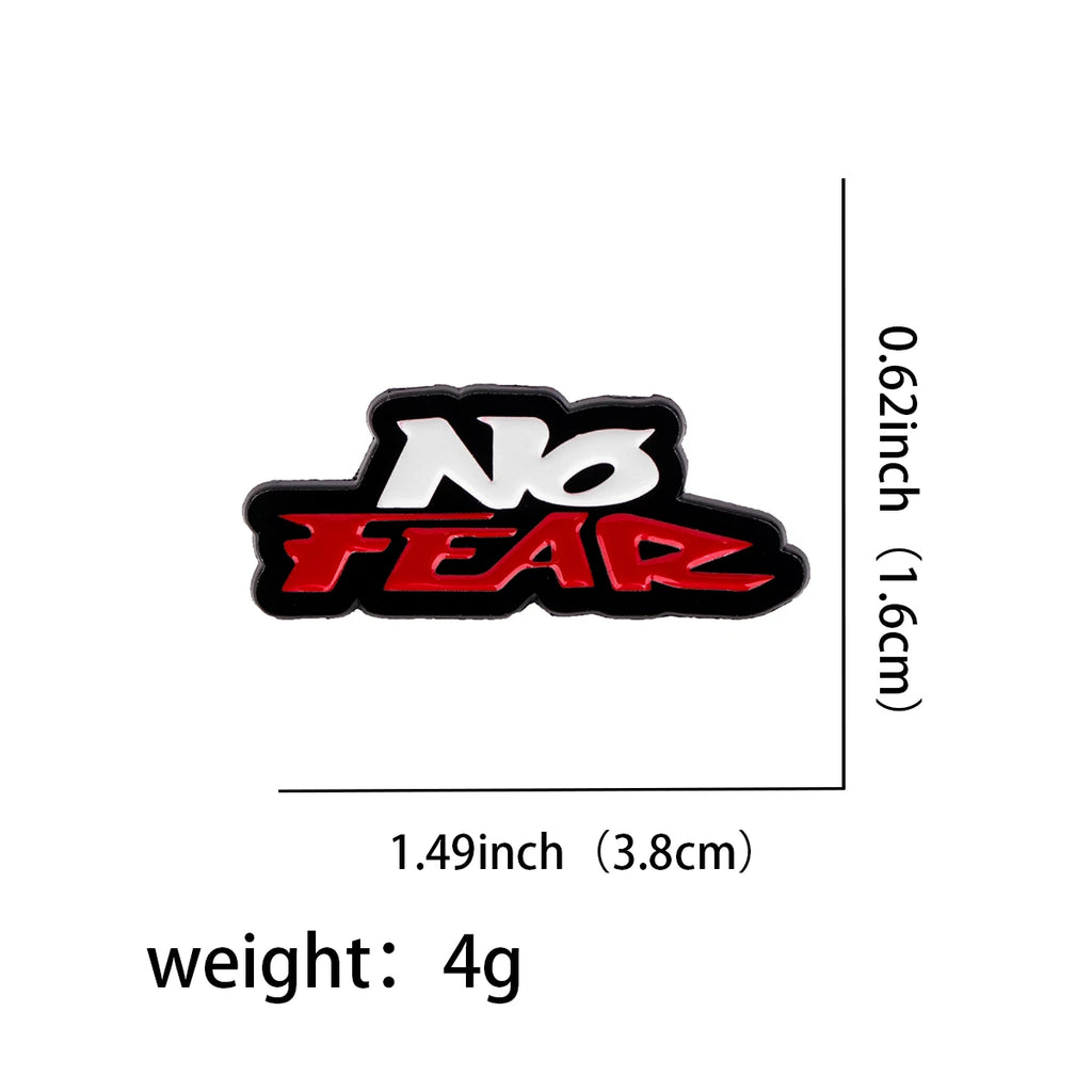 "No Fear" or “Wasted” Enamel Festival Drip Pins