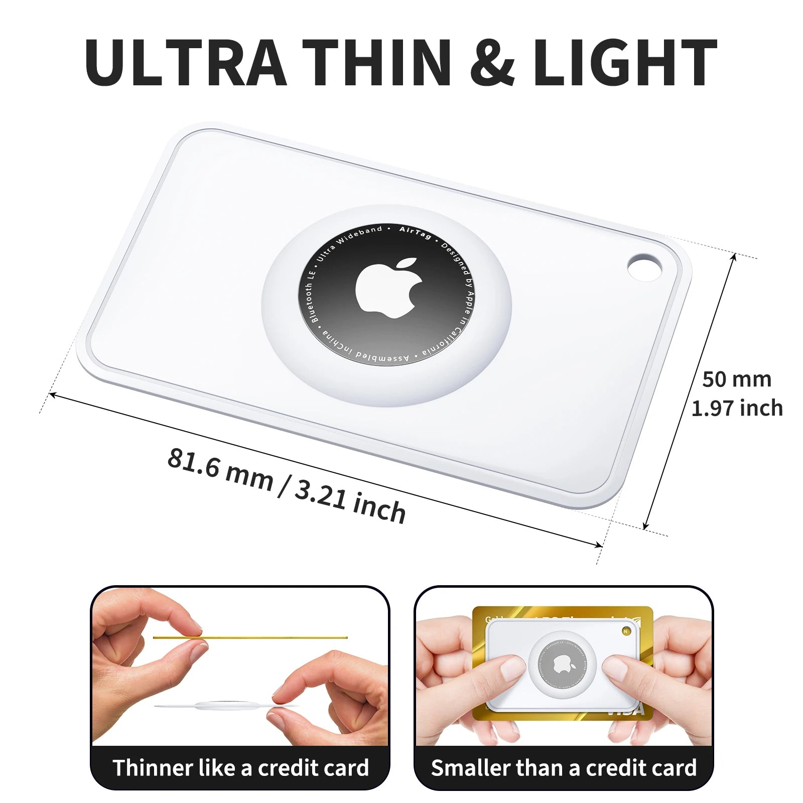 Apple Airtag Wallet Protective / Flexible Case.  Peace of Mind.mm