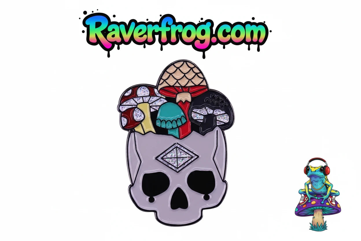 Mushrooms and Magical Forest Enamel Drip Pin Collection.