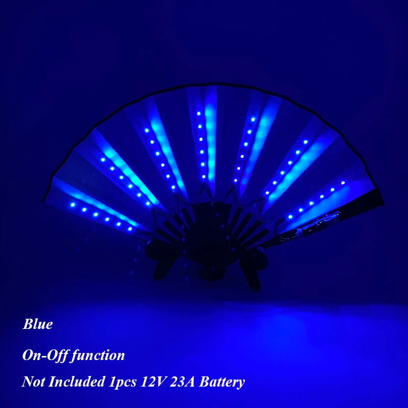 Rechargeable LED Rave Fan.  Color Modes.  Long Battery Life.