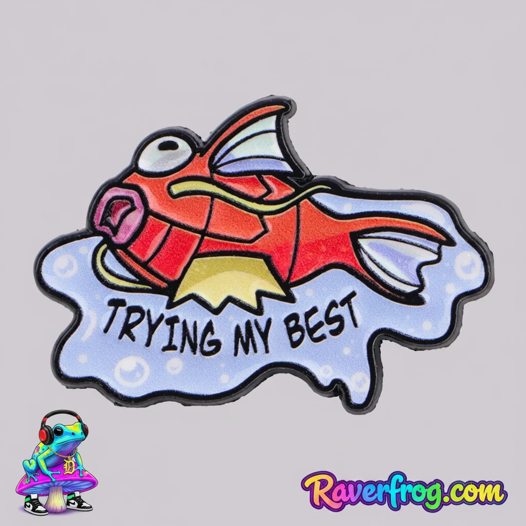 “Trying my Best” Fish out of Water Enamel Festival Pin.