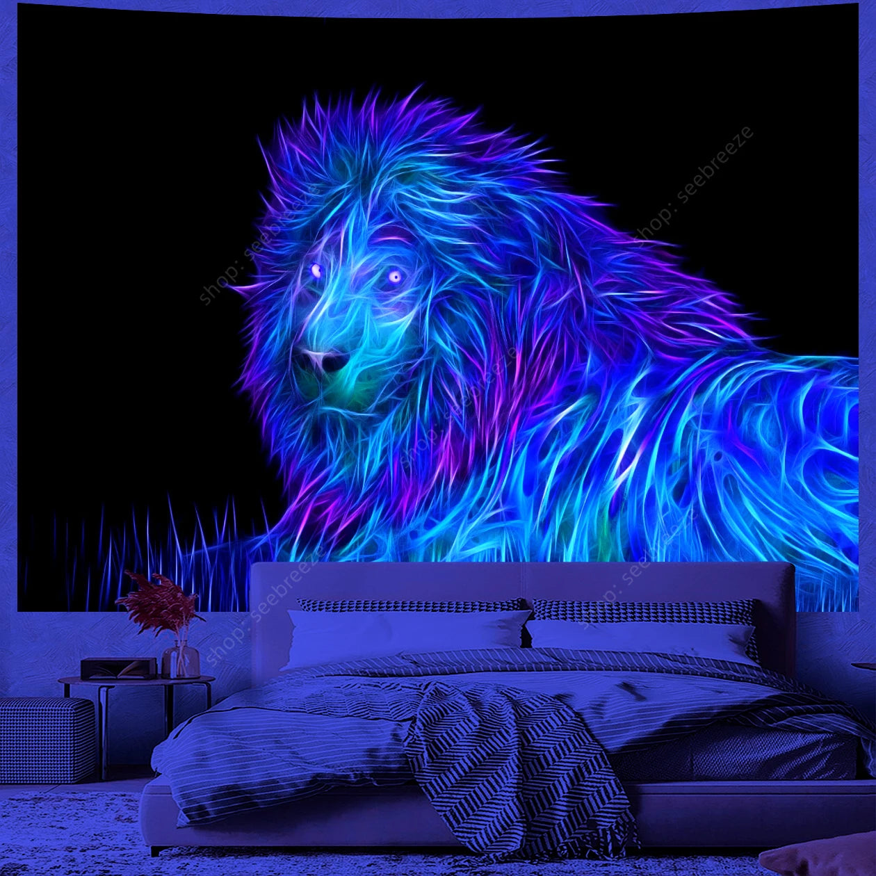 HD UV Psychedelic Animal Tapestry Collection
