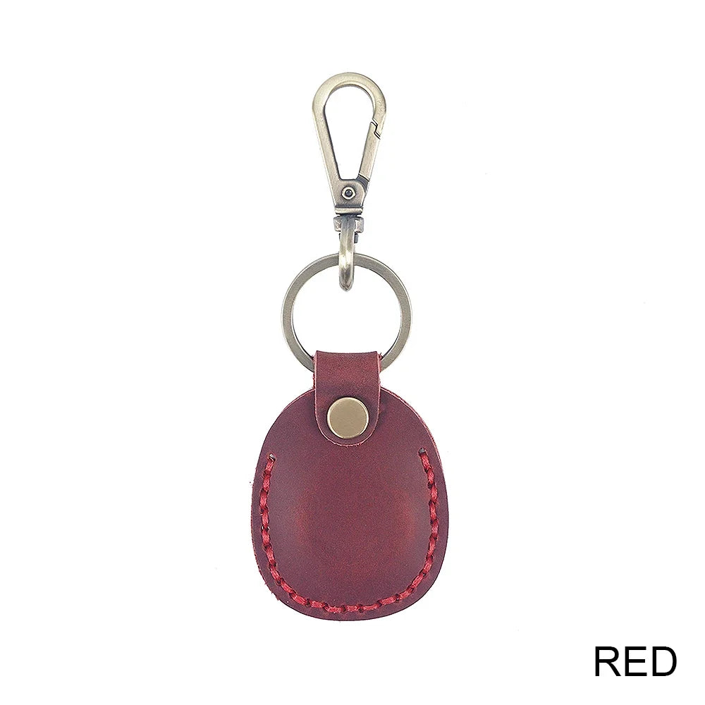 Handmade Genuine Leather Airtag Holder for Keys / Keychain.