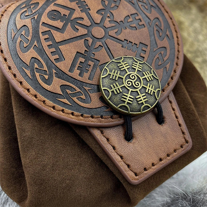 Steampunk Medieval Potion/Goodie/Fairy Dust holding mini satchel. Attaches to belt. Vegan Leather.