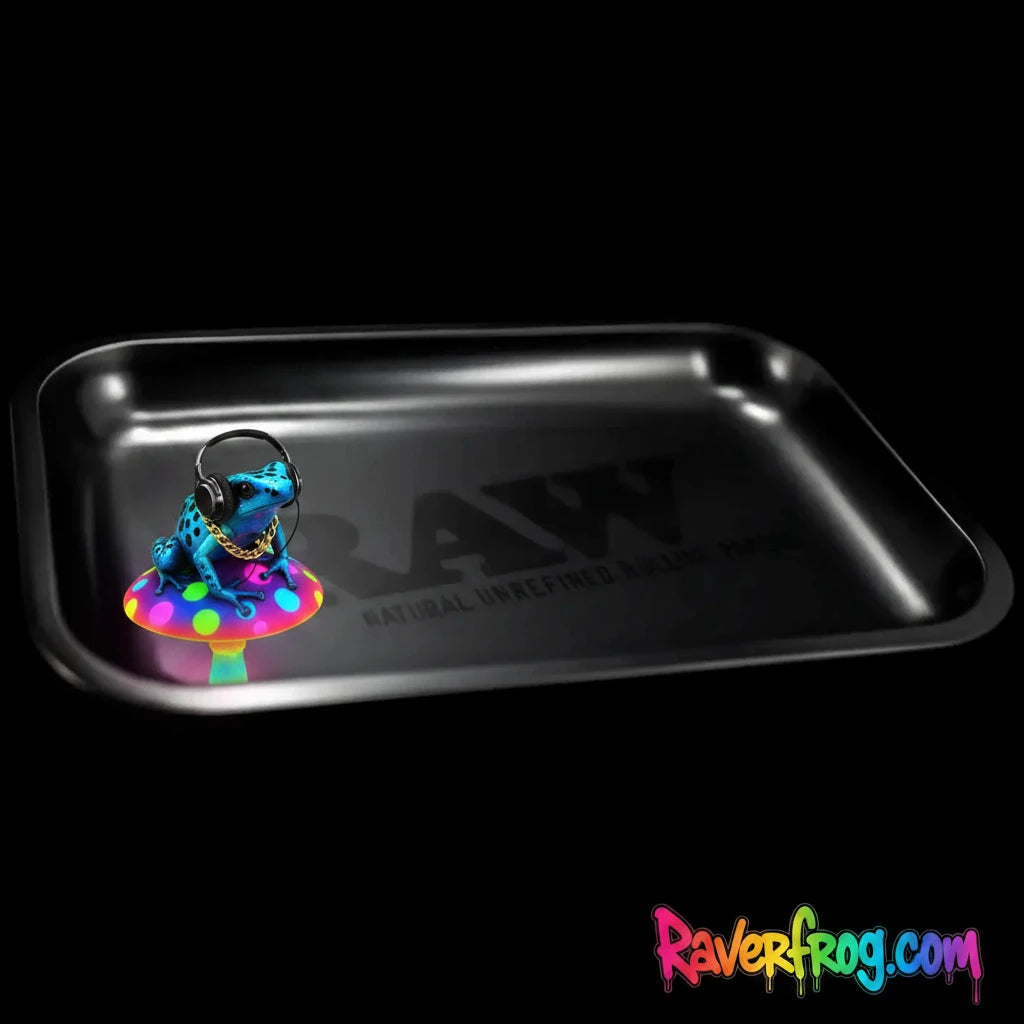 RAW Matte Black-on-Black **Murder'd-Out** Rolling Tray