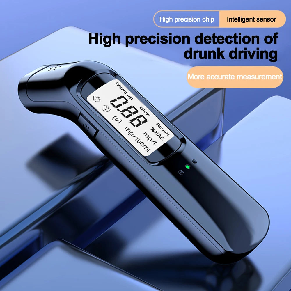 Non-Contact Alcohol Tester High Accurate Breathalyzer With LCD Display.