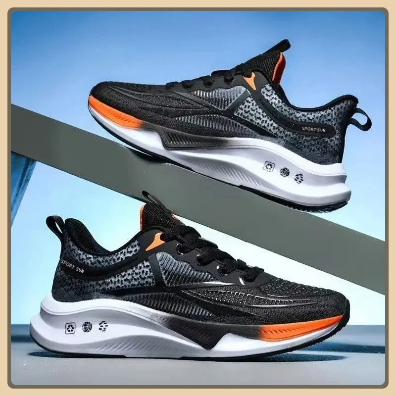 Running & Walking Men's Shoes - Lace-up, Lightweight, Comfortable & Breathable Tennis Shoes.  Air Mesh+AerospaceRubber