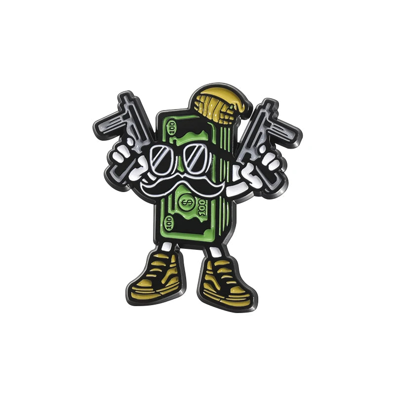 Ca$h Money Enamel Festival Pin Collection.  20 Unique Designs to choose from.