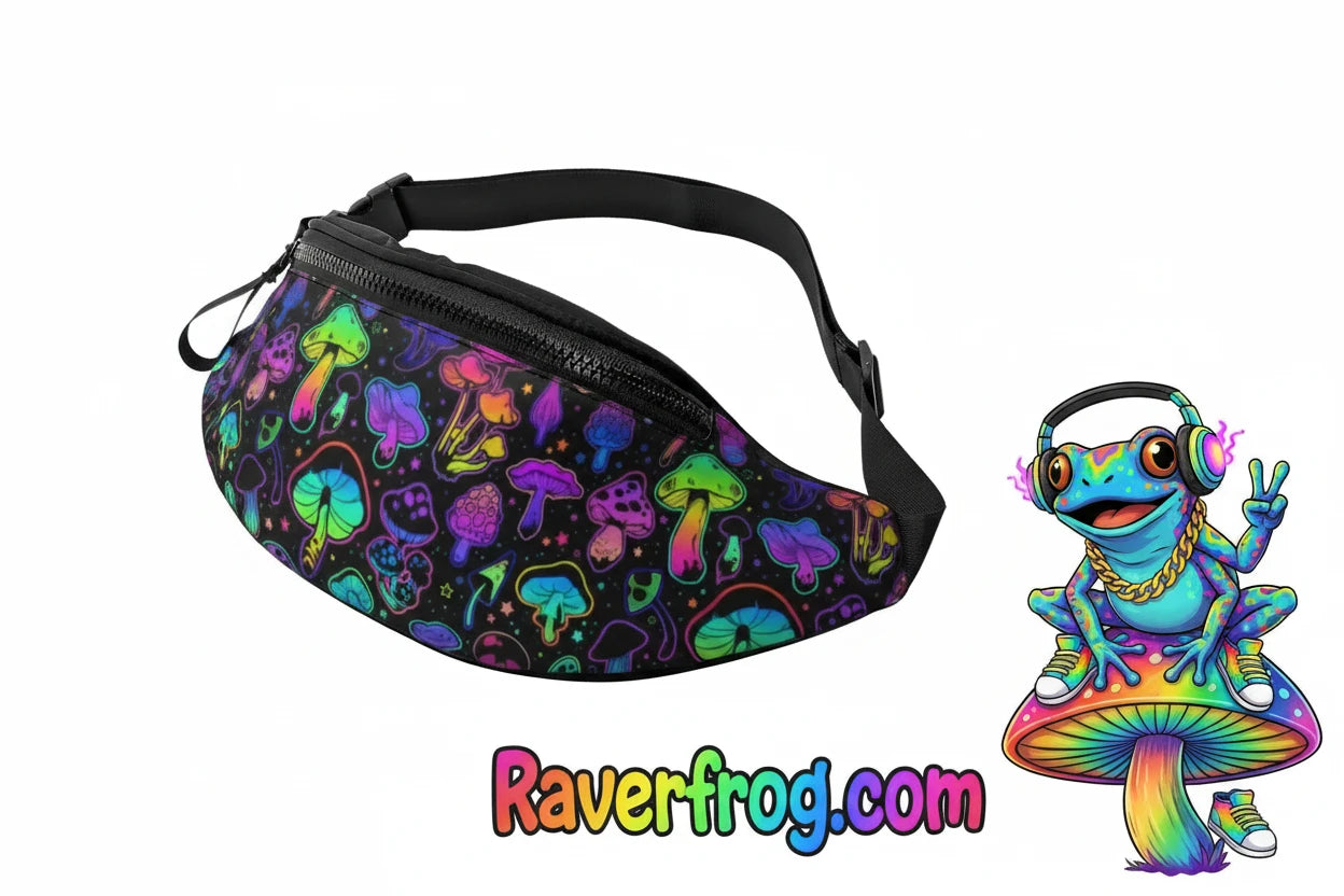 Psychedelic Mushroom Fanny Packs.