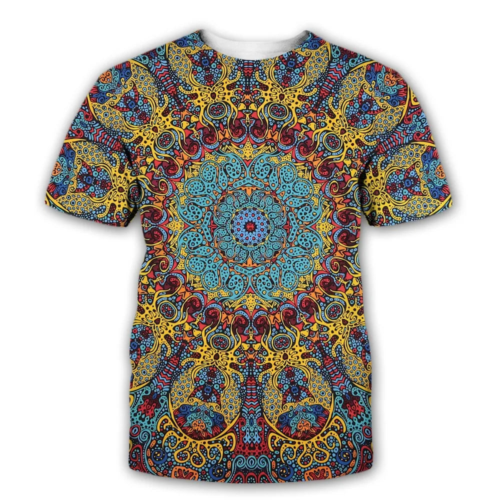 Mysterious Symbols Trippy 3D Print T-Shirts