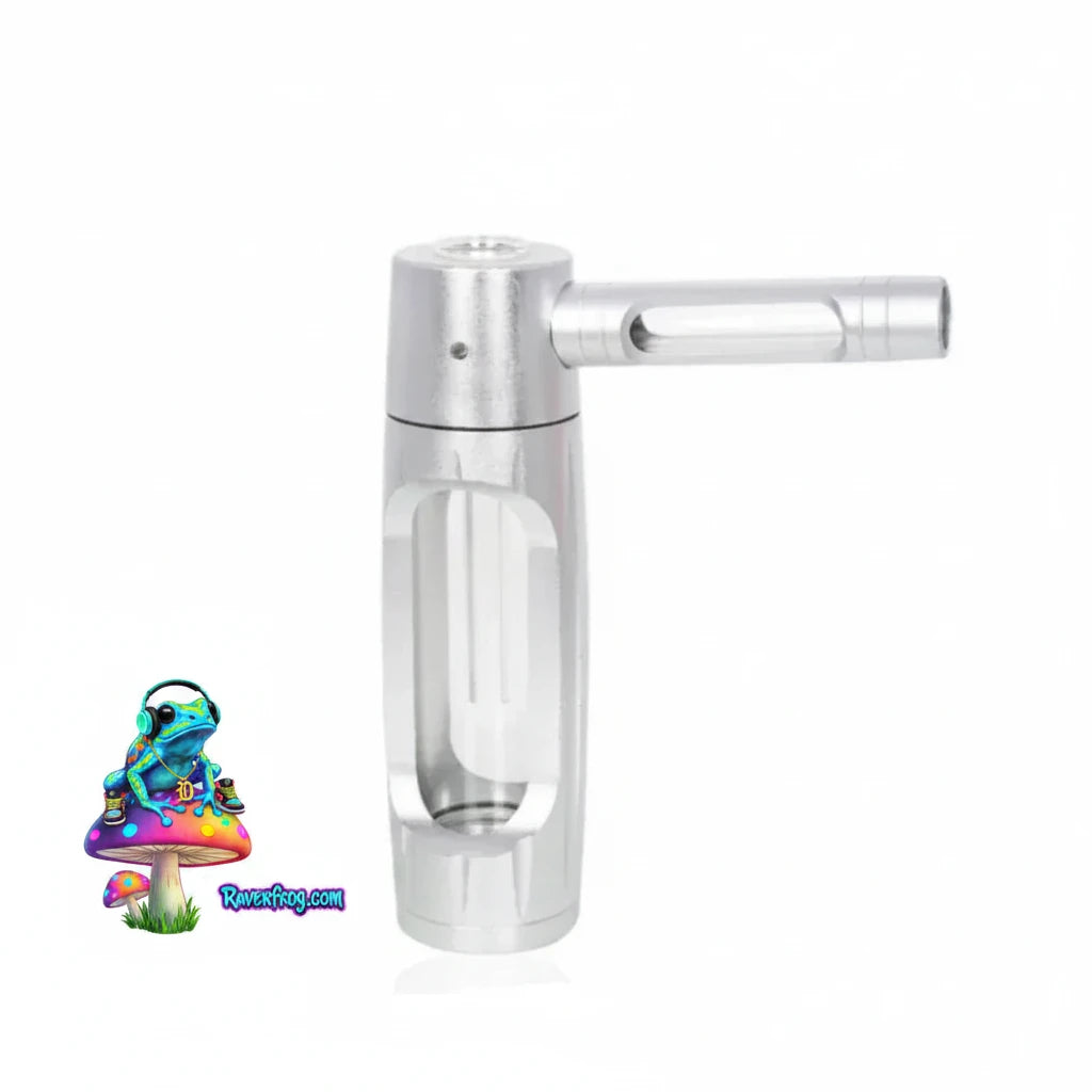 Ultra-Premium Portable Sealed Metal Water Pipe with 155mm Glass Bowls.  All Glass and Metal.  💨 Anything!