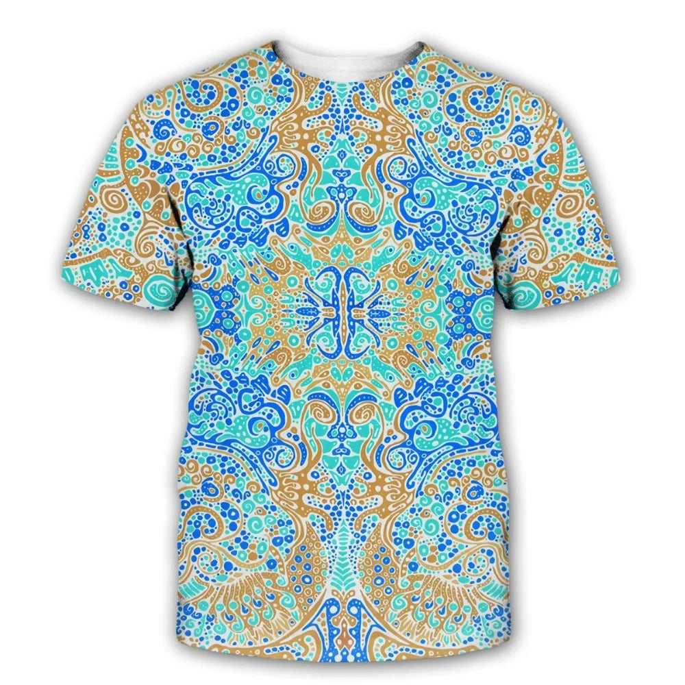 Mysterious Symbols Trippy 3D Print T-Shirts