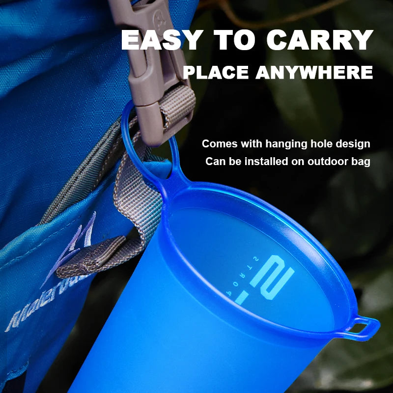 Pocket Pint. Raverfrog / WRELS Festival Folding Water Bottle (TPU BPA-Free Collapsible Soft Flask)Variety of Sizes.