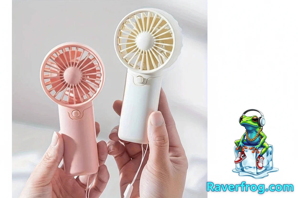 Portable Battery Powered Mini Fan Cooler.  4 Vibrant Colors.