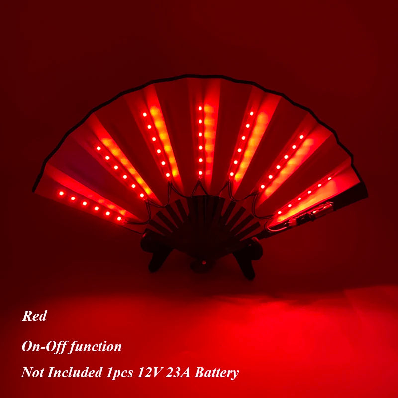Rechargeable LED Rave Fan.  Color Modes.  Long Battery Life.
