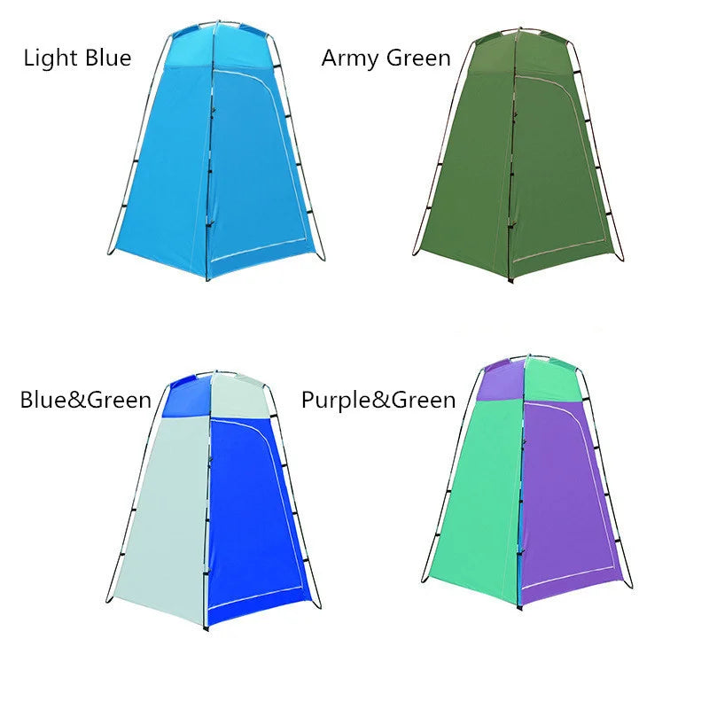Portable Camping Shower / Toilet Tent 4.3ft x 4.3ft x 6.9ft.  Water bag or toilet sold separately.
