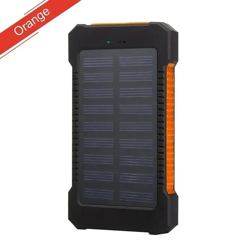 Solar Charging Portable Waterproof Power Bank.  20000 mah Rapid Charging with LED Indicators.  Charge 2 devices! Use the power of our Star to fuel your Festival Needs!