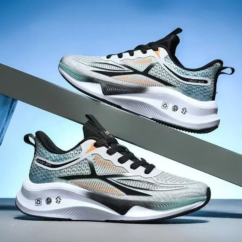 Running & Walking Men's Shoes - Lace-up, Lightweight, Comfortable & Breathable Tennis Shoes.  Air Mesh+AerospaceRubber