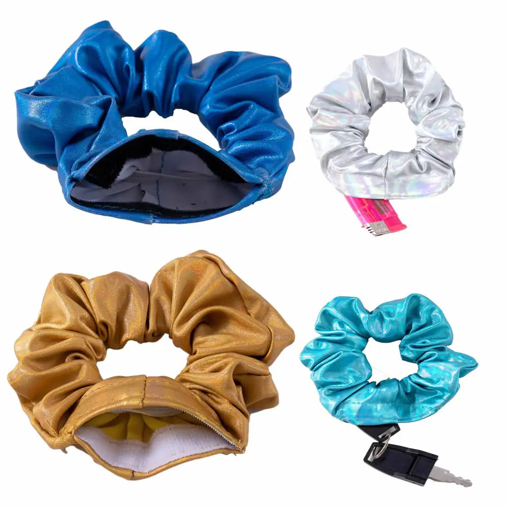 Secret Hair Scrunchie ⁣⁣⁣⁣Stash Hidden Storage Compartment.