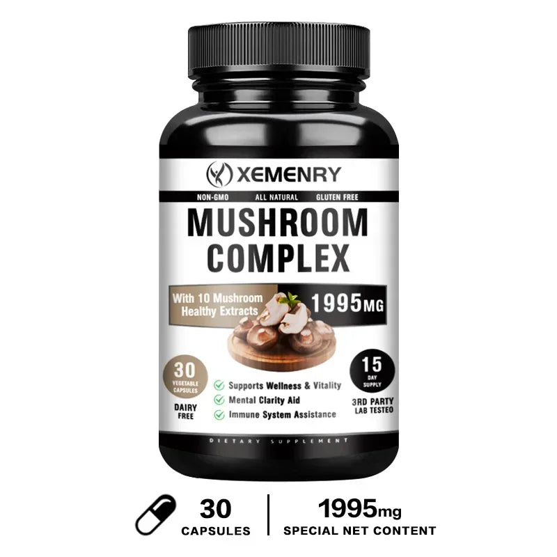 Focus and Recovery Blend - Mushroom Complex Supplements - Nootropic Brain Supplement for Memory and Focus, Relieve Stress.