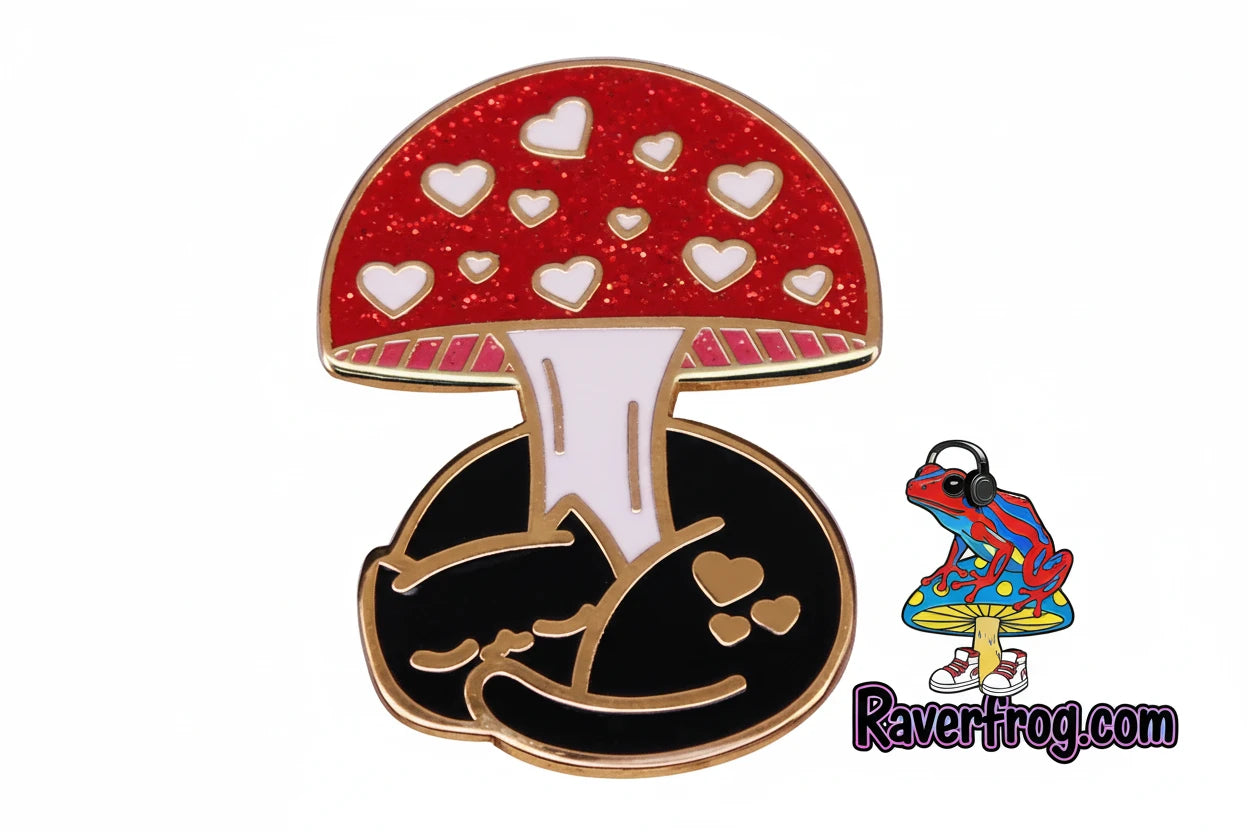 Mushrooms and Magical Forest Enamel Drip Pin Collection.