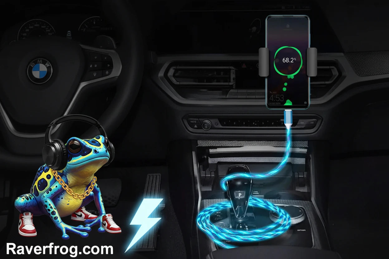 LED light Luminous Data Line USB-C or Micro USB Fast Charging Mobile Phone. 3FT