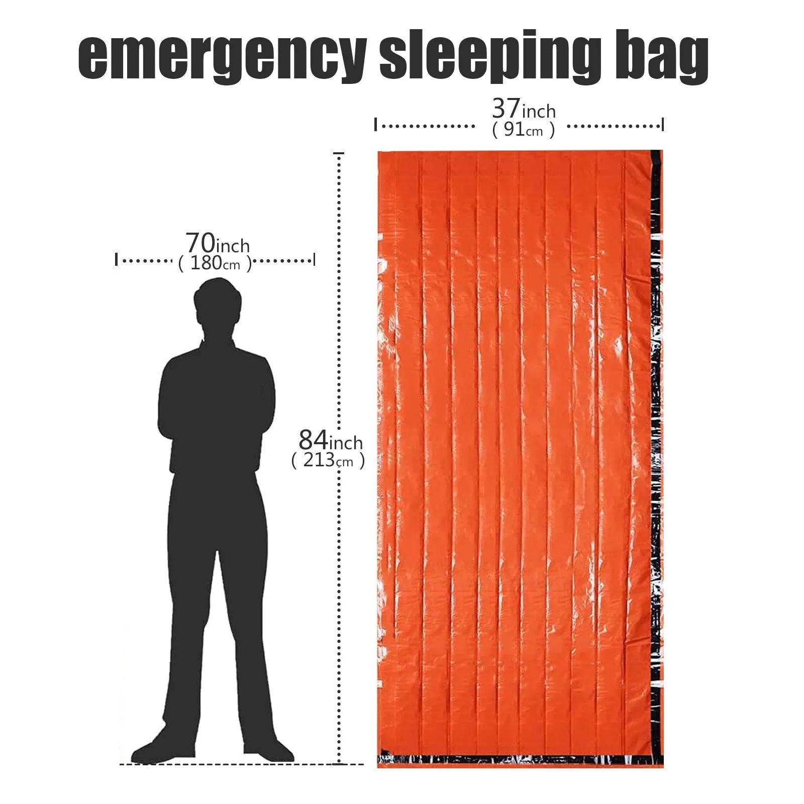 Portable Waterproof Thermal Emergency Survival Sleeping bag Kit.