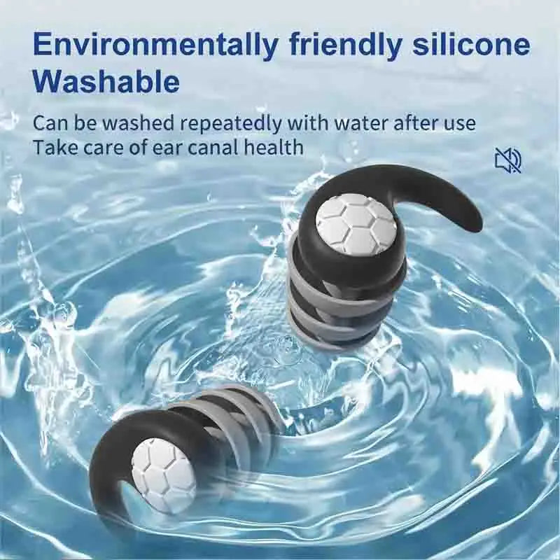 Premium Soft Silicone Earplugs with Noise Cancellation, Waterproof, very Comfortable.