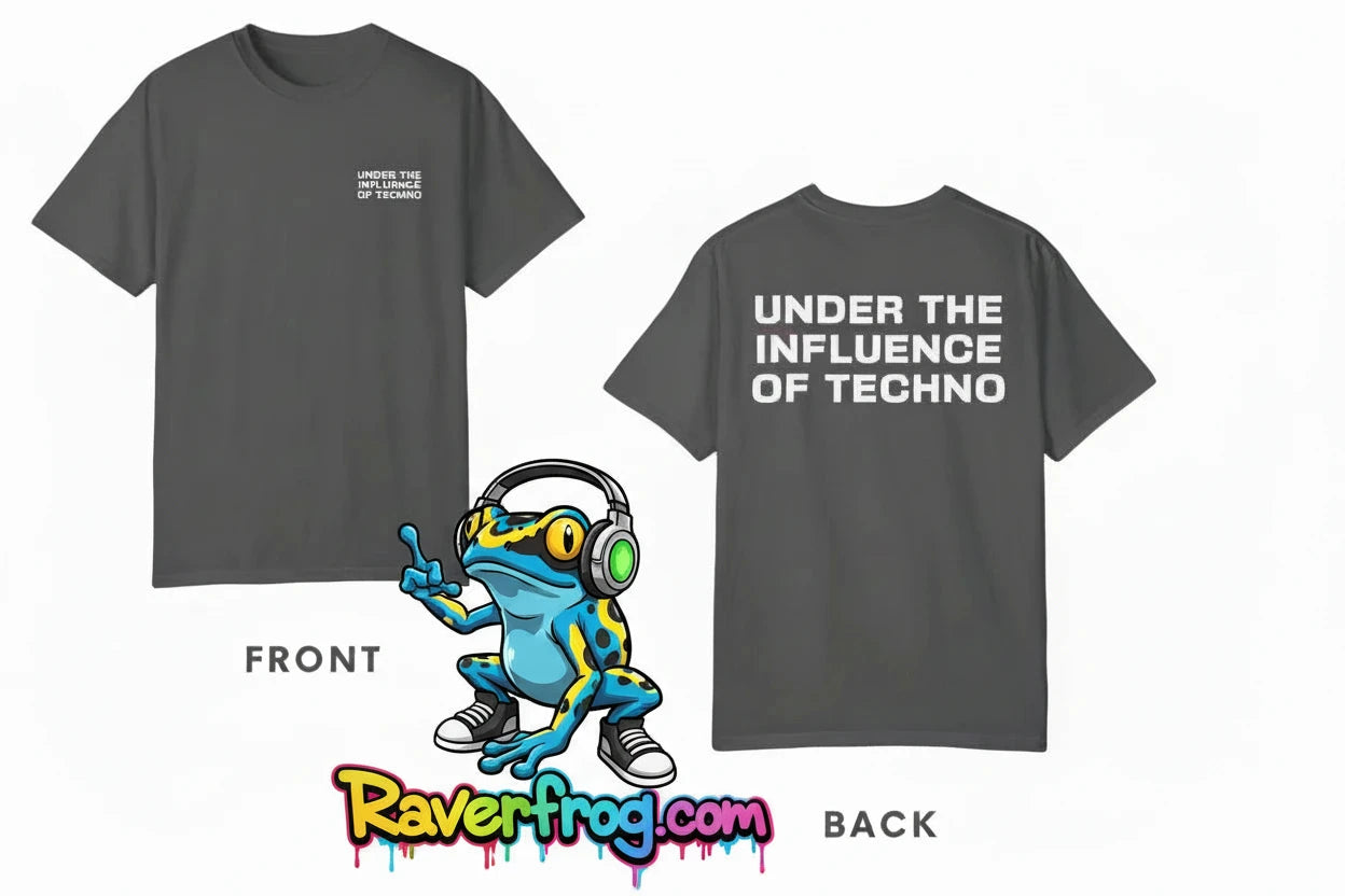‘Under The Influence of Techno’  T-Shirt.    🐸 Born in Detroit 🐸