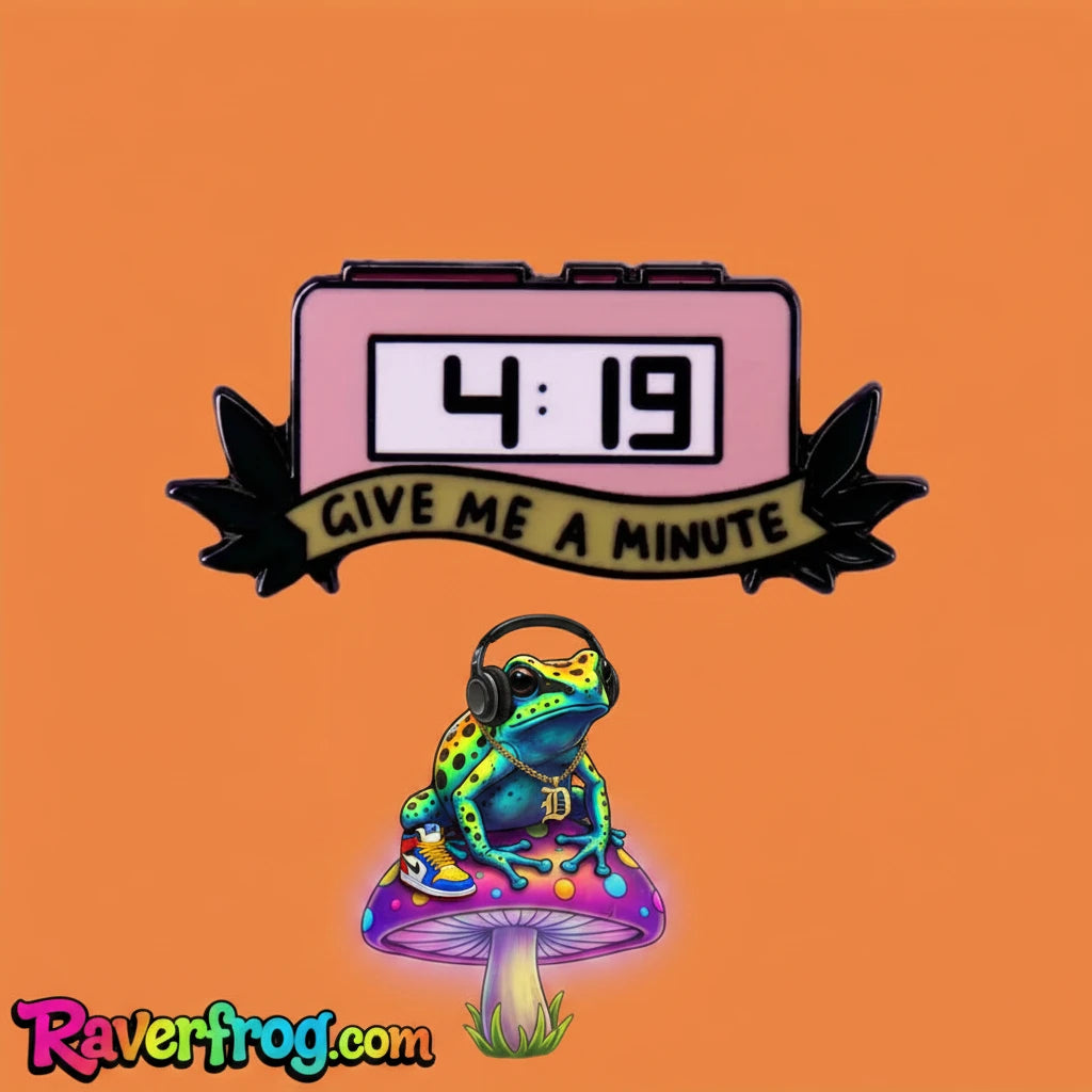 "Give Me A Minute” Enamel Festival Pin