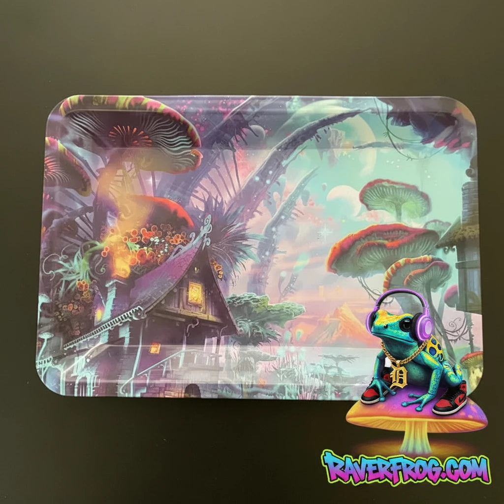 Light-Weight / Durable HD Graphic Metal Rolling Trays.  14 Design Choices.  Medium Sized - (120mm x 180mm)