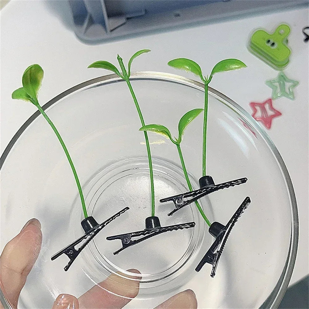2/5/10pcs Vibe Sprout Grass Hair Clip
