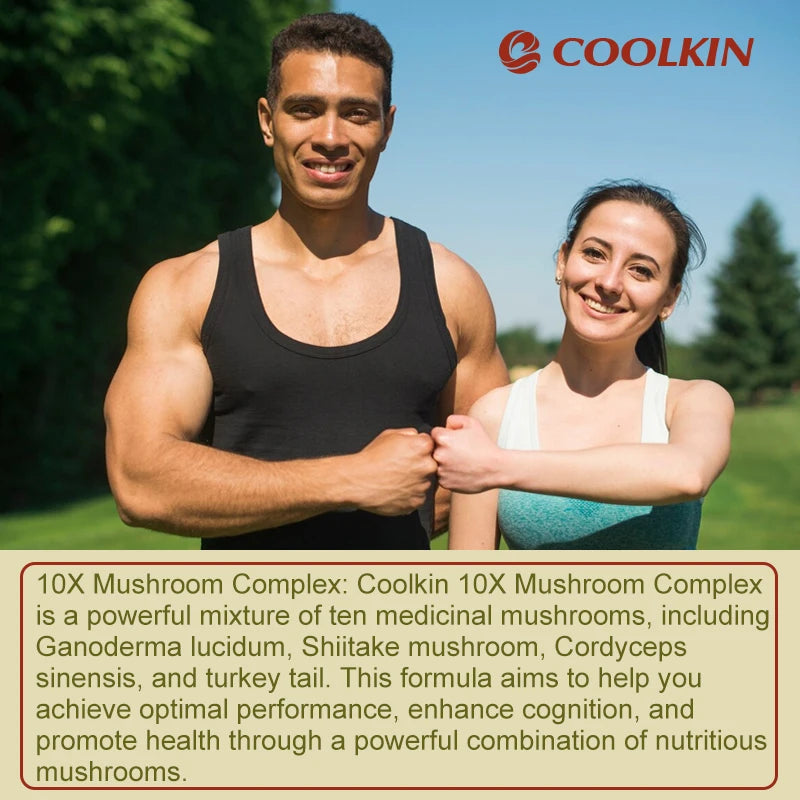 Limitless 10 Mushroom Complex - Boost Energy, Improve Brain Function, Enhance Memory and Concentration, and Boost Immunity