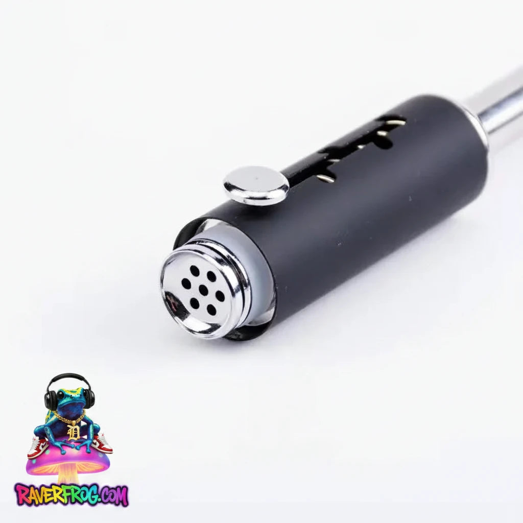 5-Level Adjustable Metal Pipe with Glass Tube | Reusable EDG Dry Burn Pipe with filter | Load a few grams and go.  Pack and push 5 different levels of Herb to the front.  Pushes Ashes out and pushes new green to the front.  Festival Must Have! 💨Anything!