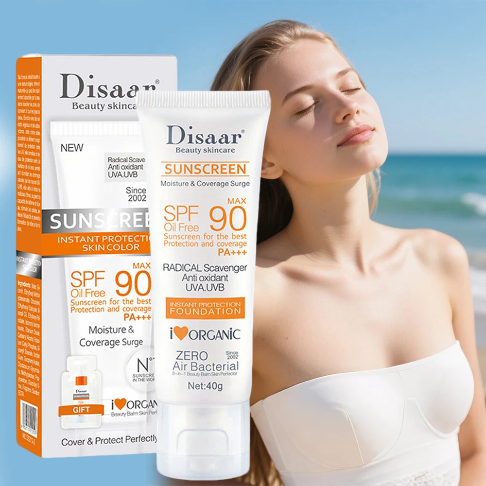 Premium Facial Sunscreen Cream. Skin Protective Solar Sunblock. SPF 90+