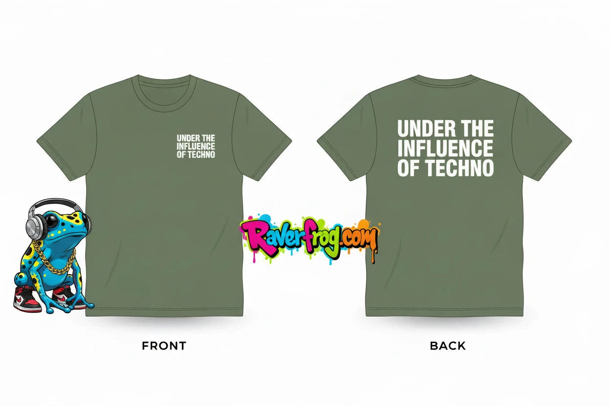 ‘Under The Influence of Techno’  T-Shirt.    🐸 Born in Detroit 🐸