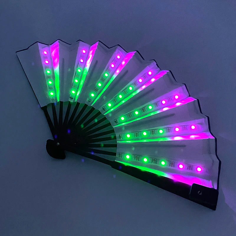 Rechargeable LED Rave Fan.  Color Modes.  Long Battery Life.